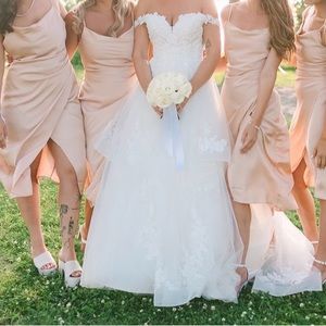 White wedding dress from Nadia in Montreal. Cosmo Bella Milano size 4.